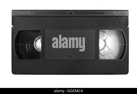 VHS video tape cassette isolated on white background Stock Photo