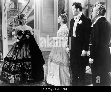 JEZEBEL - DIE BOSHAFTE LADY / Jezebel USA 1938 / William Wyler Szene mit BETTE DAVIS (Julie Marsden), MARGARET LINDSAY (Amy Bradford Dillard), HENRY FONDA (Preston Dillard) und GEORGE BRENT (Buck Cantrell). Regie: William Wyler aka. Jezebel Stock Photo