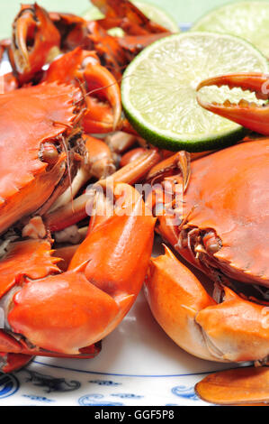 Crab from the Mekong delta on the dish Stock Photo