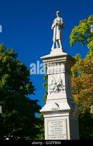 Civil War Monument, East End Park, Winsted, Connecticut Stock Photo