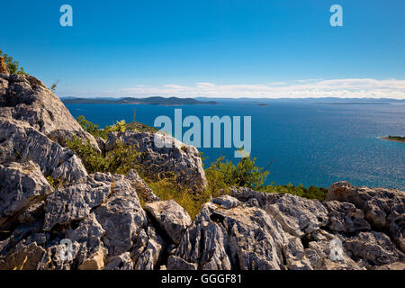 Kornati national park archipelago view, Dalmatia, Croatia Stock Photo