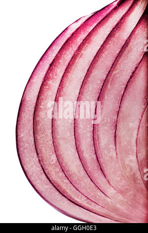 Red onion slice Stock Photo