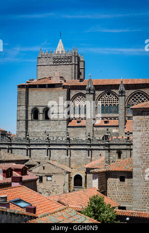 Cathedral, Avila, Castilla y Leon, Spain Stock Photo