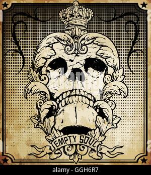 Vector Skull Frame Set. Easy to edit. All fonts are free fonts, easy to find. Stock Vector