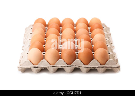 egg in paper panel on white background with shadow Stock Photo