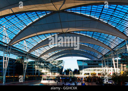 Franz-Josef-Strauss-Airport, Munich, Upper Bavaria, Bavaria, Germany Stock Photo