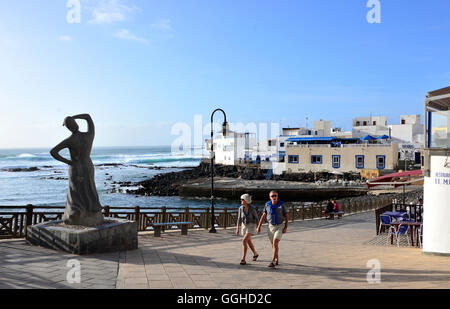 Old harbor, El Cotillo, La Oliva, Fuerteventura, Canary Islands, Spain Stock Photo