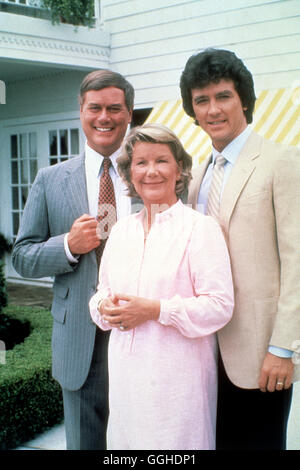 DALLAS / Der Flugzeugabsturz USA 1978 / J.R.Ewing (LARRY HAGMAN), Miss Ellie (BARBARA BEL GEDDES) und Bobby Ewing (PATRICK DUFFY). aka. Der Flugzeugabsturz Stock Photo