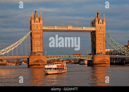 Thames and Tower Bridge, London, England, United Kingdom Stock Photo