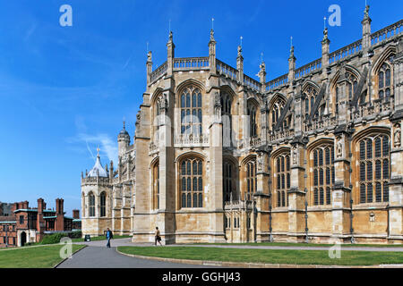St. George's Chapel, Lower Ward, Windsor Castle, Windsor, London, England, United Kingdom Stock Photo