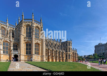 St. George's Chapel, Lower Ward, Windsor Castle, Windsor, London, England, United Kingdom Stock Photo