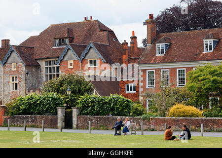 Cathedral Close, Salisbury, Wiltshire, England, Great Britain Stock Photo