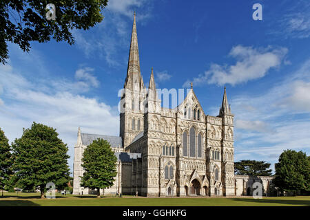 Salisbury Cathedral, Salisbury, Wiltshire, England, Great Britain Stock Photo