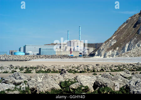 The Penly Nuclear power station,France Stock Photo