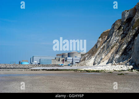 The Penly Nuclear power station,France Stock Photo