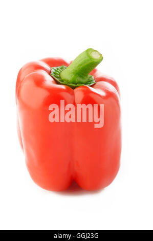 ripe red pepper isolated on white background Stock Photo