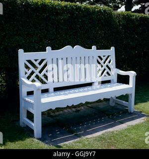 Furniture- - Garden Seat- - (Please credit: Photos Hort/Felbrigg Hall NT)   FUR020357     Photos Hor Stock Photo