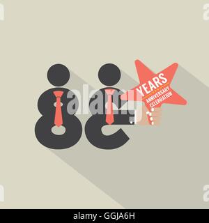 83rd Years Anniversary Typography Design Vector Illustration Stock Vector