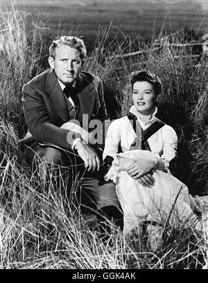 ENDLOS IST DIE PRÄRIE The Sea of Grass USA 1947 - Elia Kazan Col. J. Brewton (SPENCER TRACY) und Lutie Cameron (KATHARINE HEPBURN) in dem Film 'Endlos ist die Prärie' 1947. Regie: Elia Kazan aka. The Sea of Grass Stock Photo