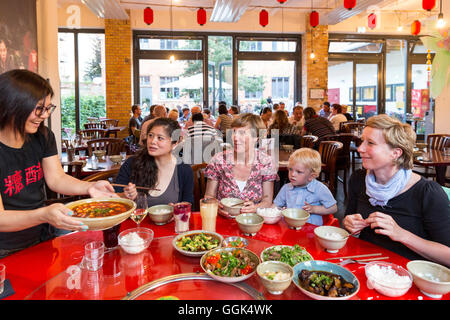 Women in a Chinese restaurant, Leipzig, Saxony, Germany Stock Photo