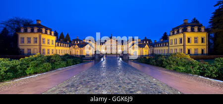 Panoramic view of Arolsen Castle at dusk, Bad Arolsen, Hesse, Germany, Europe Stock Photo