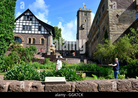 Wartburg near Eisenach, Thuringian forest, Thuringia, Germany Stock Photo