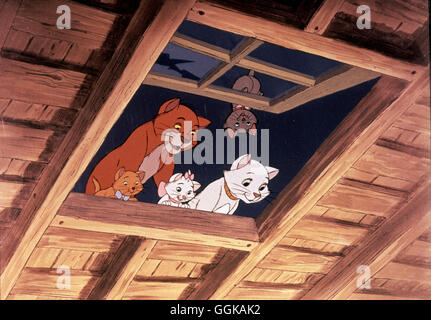 ARISTOCATS / Aristocats USA 1970 / Wolfgang Reitherman Szene aus Walt Disney's 'Aristocats'. Regie: Wolfgang Reitherman aka. Aristocats Stock Photo