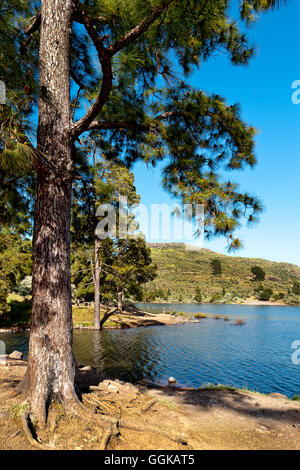 Water reservoir, Presa de las Ninas, Gran Canaria, Canary Islands, Spain Stock Photo