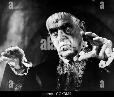 DER RABE / The Raven USA 1963 / Roger Corman BORIS KARLOFF (Dr. Scarabus) Regie: Roger Corman aka. The Raven Stock Photo