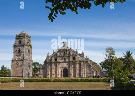 Catholic church, Saint Augustine Church in Paoay near Laoag City, Ilocos Norte province on the main island Luzon, Philippines, A Stock Photo