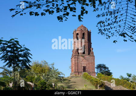 Bantay Church Bell Tower near the historical city of Vigan, UNESCO World Heritage Site, Ilocos Sur province, on the main island Stock Photo