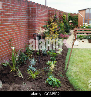 Planting - Perennials - Creating a new border - planting completed   TAS025259     Photos Horticultu Stock Photo