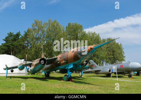 Minsk, Belarus - July 17, 2016: aviation technology museum in the open air in the city of Minsk. Stock Photo