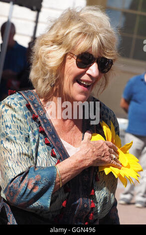 Annabel Elliott who is the sister of Camilla Duchess of Cornwall opened the Poundbury Food Festival at Dorchester, Dorset Stock Photo