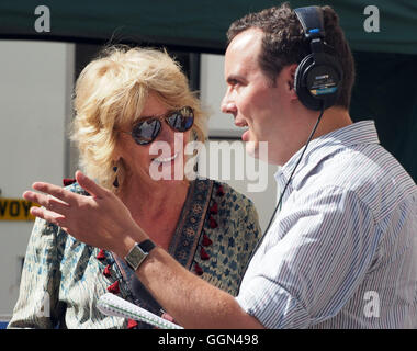 Annabel Elliott who is the sister of Camilla Duchess of Cornwall opened the Poundbury Food Festival at Dorchester, Dorset Stock Photo