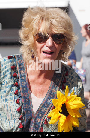 Annabel Elliott who is the sister of Camilla Duchess of Cornwall opened the Poundbury Food Festival at Dorchester, Dorset Stock Photo