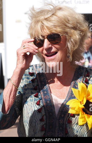 Annabel Elliott who is the sister of Camilla Duchess of Cornwall opened the Poundbury Food Festival at Dorchester, Dorset Stock Photo