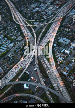 Congestion on the highway, at an interchange, in Germany Stock Photo ...