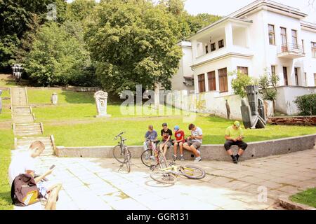 Meeting of augmented reality game Pokemon Go fans in Kaunas Stock Photo