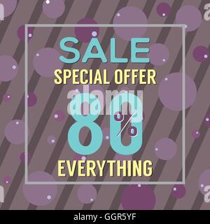 80% Special offer template vector editable illustration Stock Vector ...