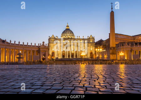 The Saint Peters basilica and square Stock Photo