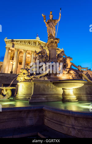 Austrian Parliament Building, Vienna, Austria Stock Photo