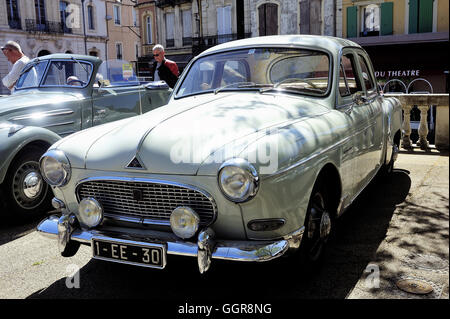 Renault frigate dating from 1956 photographed in gathering old Town Hall Square car in the town of Ales Stock Photo
