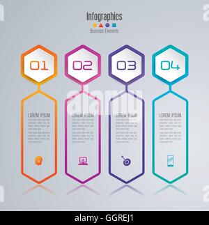 Infographics template vector illustration and business icons. Stock Vector