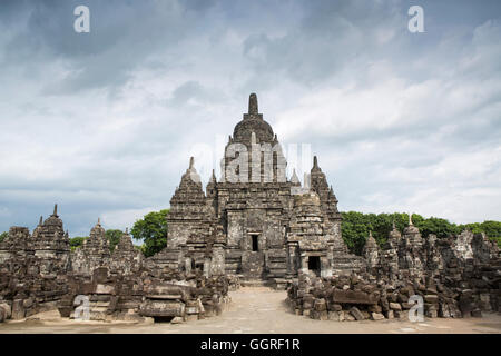 Candi Sewu buddhist temples near Prambanan in Central Java Stock Photo
