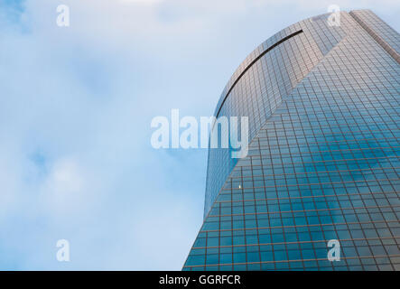 Espacio tower, view from below. Paseo de la Castellana, Madrid, Spain. Stock Photo