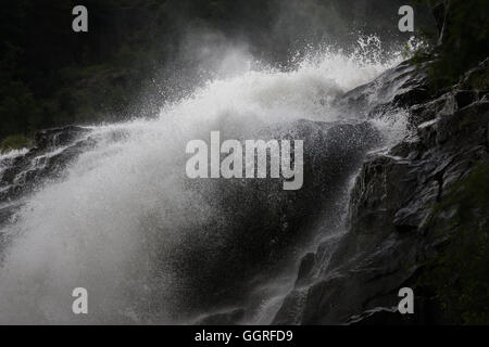 Grawa wasserfall.  Grawa waterfall. Stubaier Alpen. Stock Photo