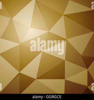 Abstract golden polygon triangle background, stock vector Stock Vector