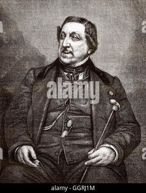 Gioachino Antonio Rossini, 1792-1868, Italian composer, opera composer of the Bel-Canto, Stock Photo