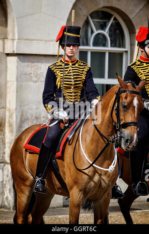 Soldiers of the King's Troop, Royal Horse Artillery Stock Photo